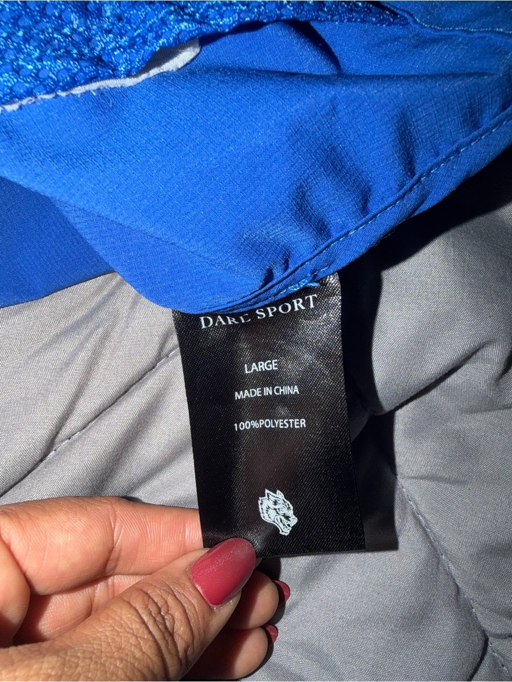 Darc Sport Blue & White Half-Zip Windbreaker - Picture 5 of 7